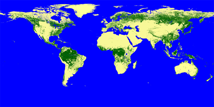 Mapa global de deforestación