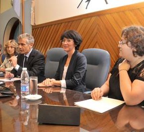 Ana Caumo durante el homenaje