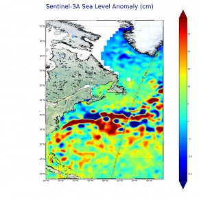 Mapa de altura de la superficie del mar - SRAL