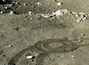 vista del suelo lunar