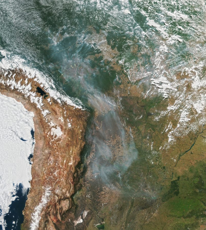 Incendios en Sudamérica - Suomi NPP