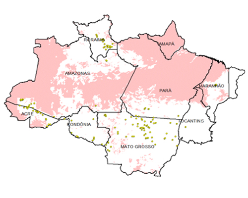 Mapa de Alerta de Diciembre 2015, mes en que la cubierta de nubes impidió la observación del 44% del Amazonas.