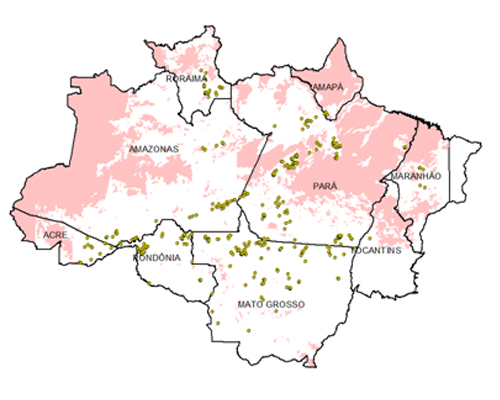 Mapa de Alerta de Noviembre 2015, mes en que la cubierta de nubes impidió la observación del 32% del Amazonas.