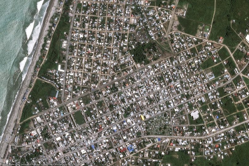 Imagen Pleiades del Terremoto en Ecuador
