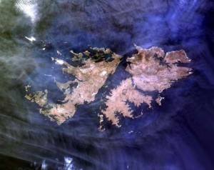 El sensor MMRS a bordo de la misión SAC-C de la CONAE captó esta imagen de las Islas Malvinas