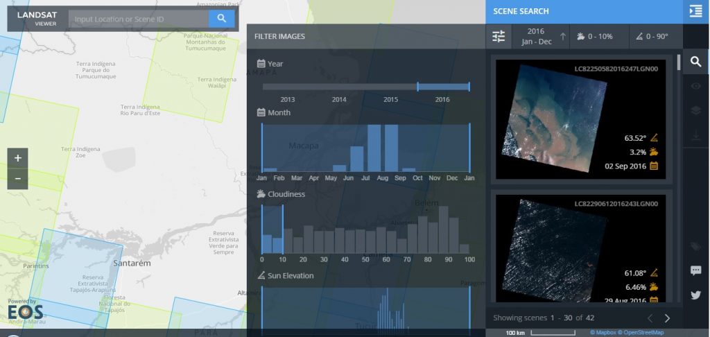 Visualizador Landsat 8